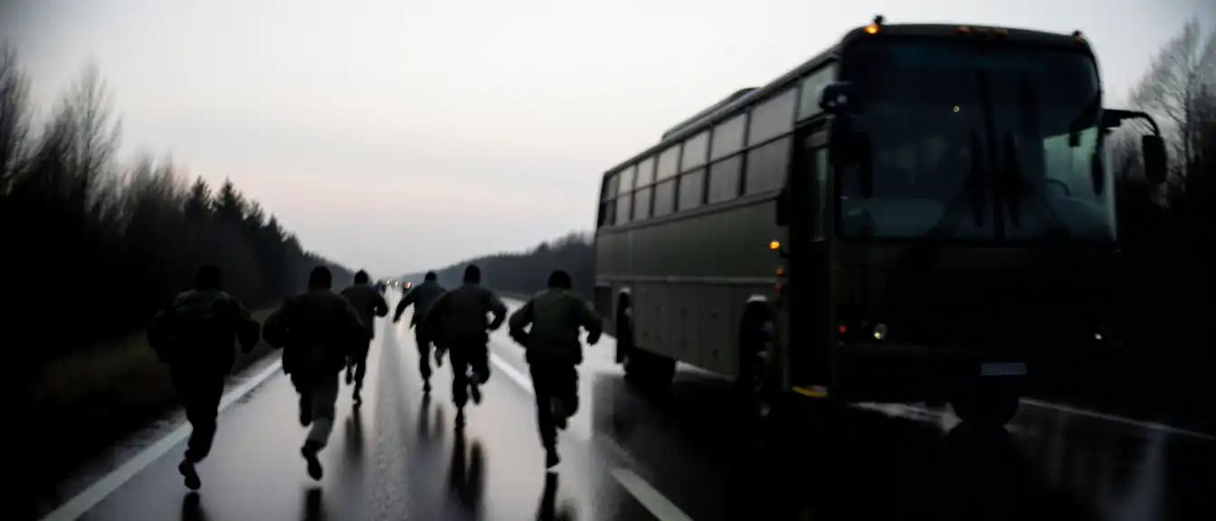 Побег из автоколонны: в Черкасской области десяток мобилизованных покинули транспорт ТЦК