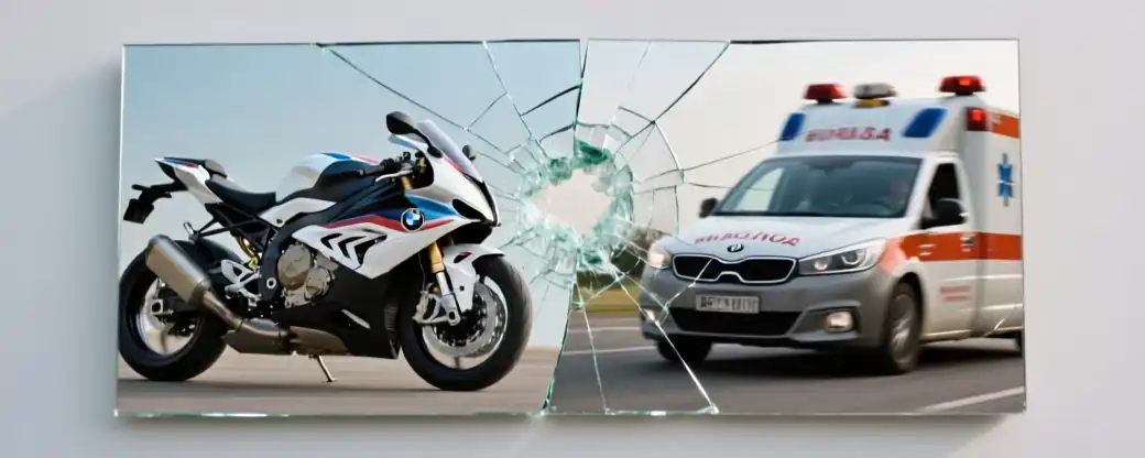 В столице произошла авария с участием Kia и BMW: пострадавший мотоциклист доставлен в больницу