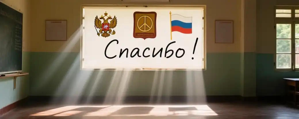 Таиландские школьники рисуют Победу: окна школы при российском посольстве засияли символикой Великой Отечественной войны