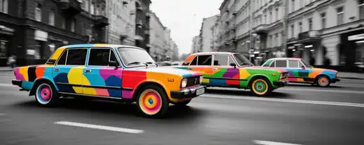 Новые Волги приобретают красочные обличья