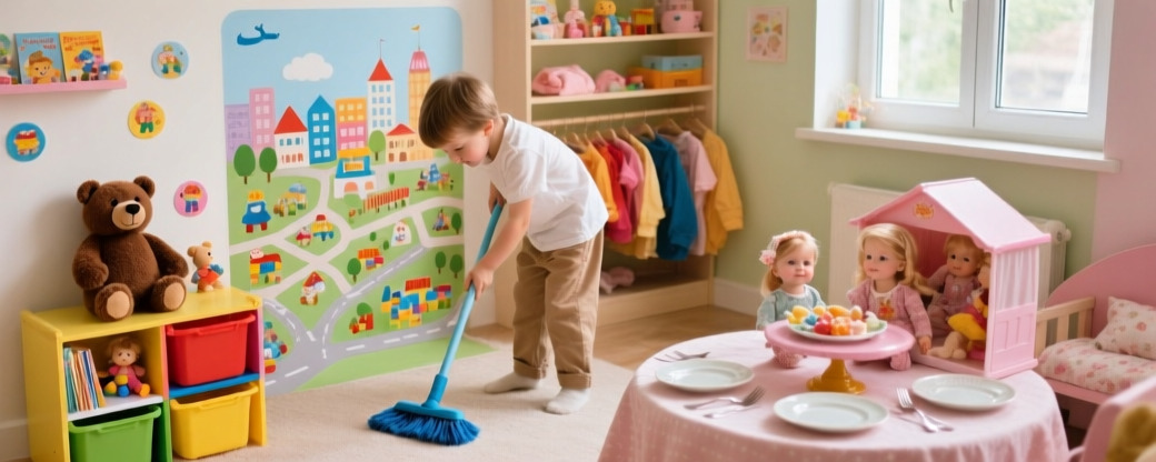 Маленькие помощники: Как превратить уборку в игру